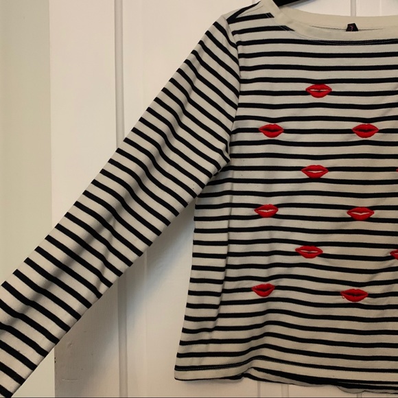 Betsy Johnson Lip Stripe Shirt - Picture 4 of 8